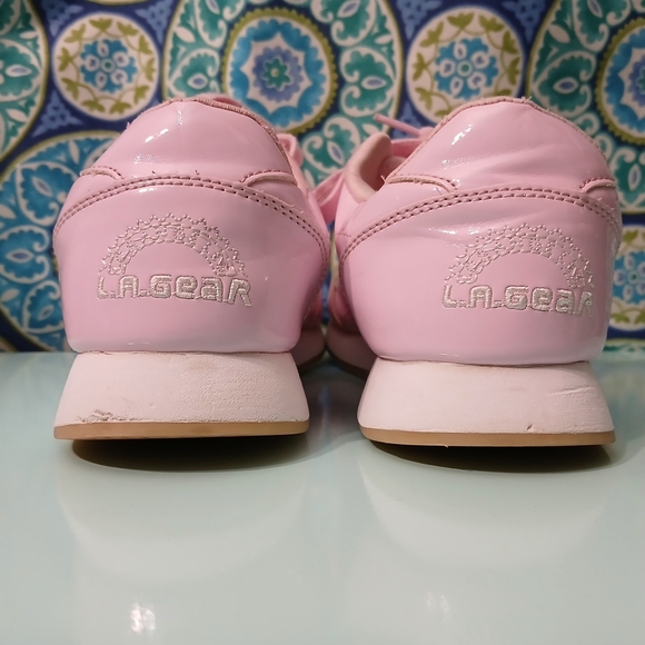 Vintage L.A. Gear Pink Sneakers Classic Low-Top Design - Picture 4 of 11